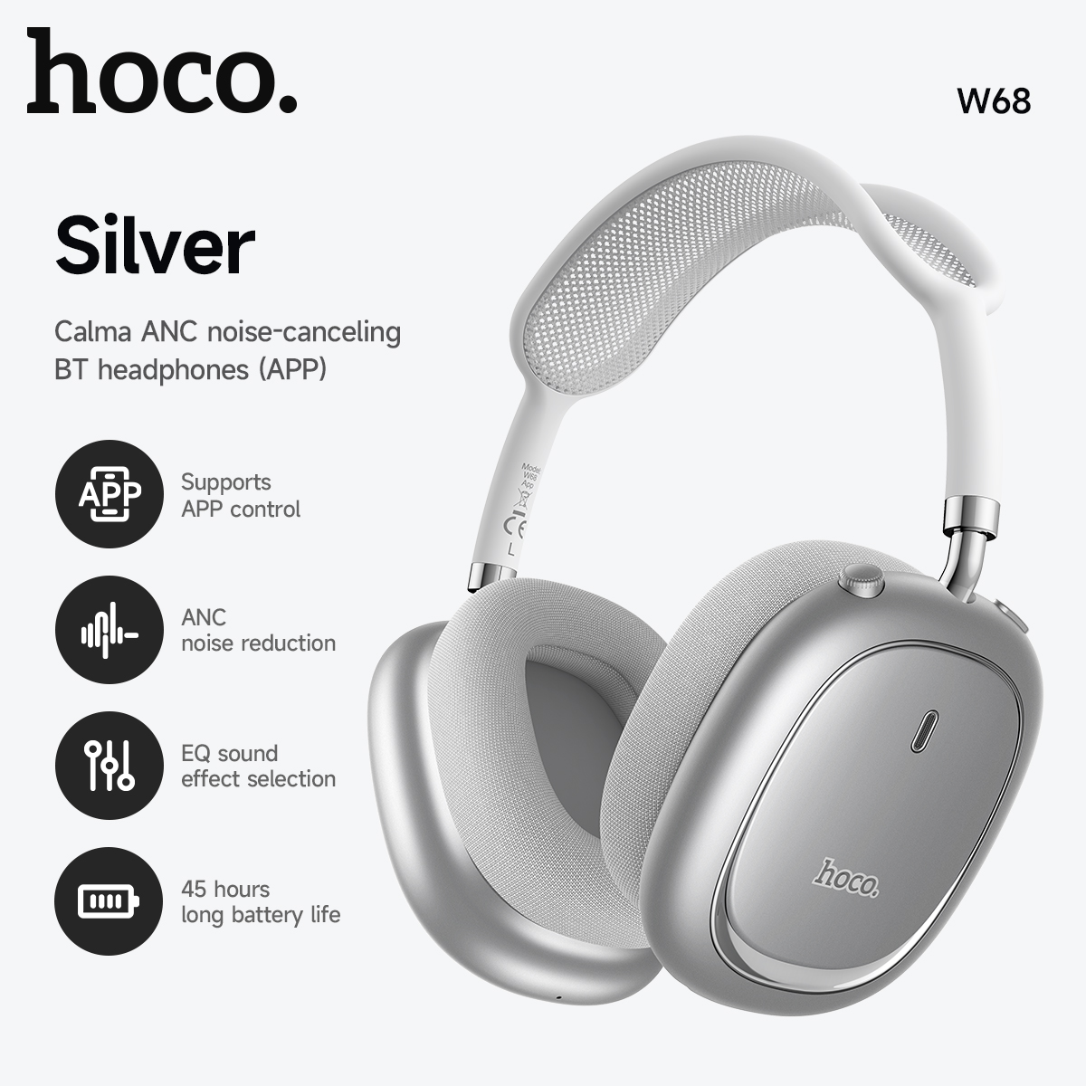 Anc Wireless Over Ear Headphones - Over The Ear ANC Noise Cancelling