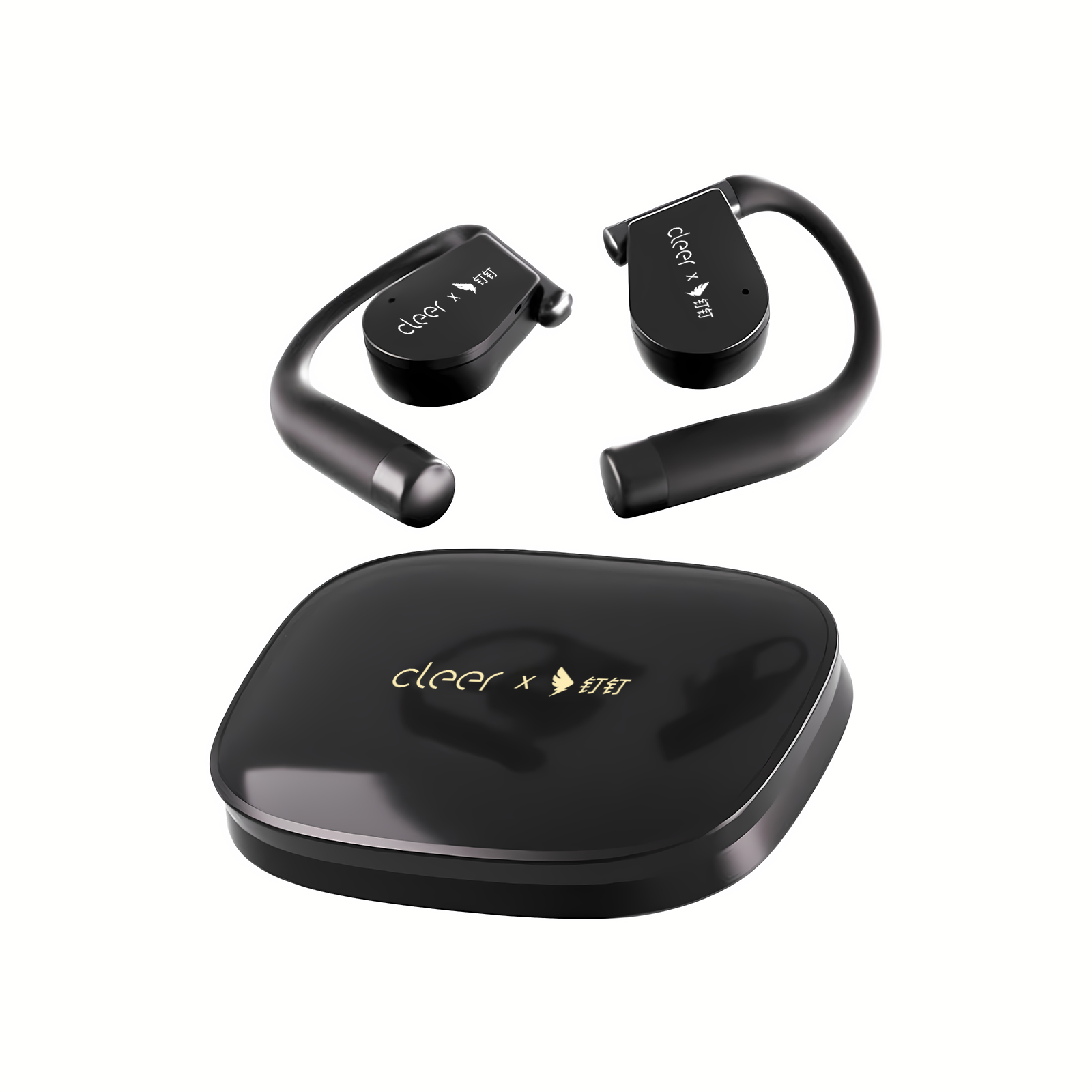 Headphones - DingTalk H1 AI Earbuds, Open-Ear Recording&Real-Time