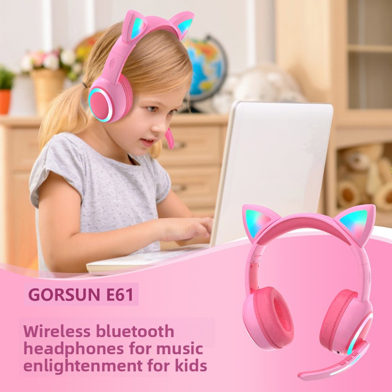Cat Ear Bluetooth Headset Led - Bluetooth Headphones Cat Ear Design With
