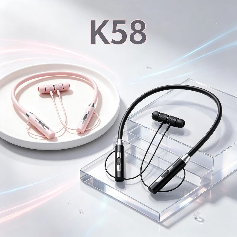 New K58 Bluetooth headset neck - Magnetic Neckband Sports Earphones recension och pris