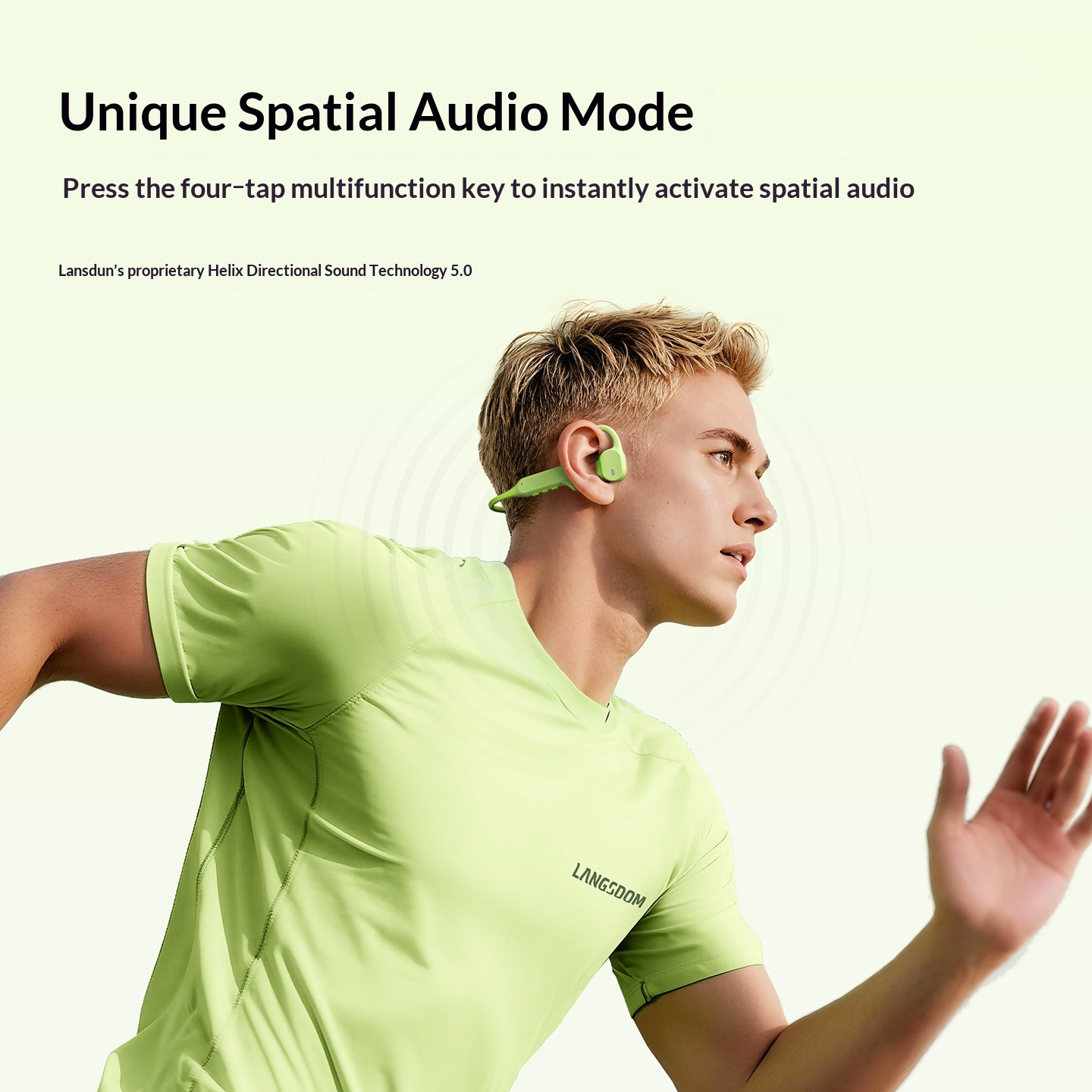 LANGSDOM AirWave Max Open Ear  - Bone Conduction Running Headphones recension och pris