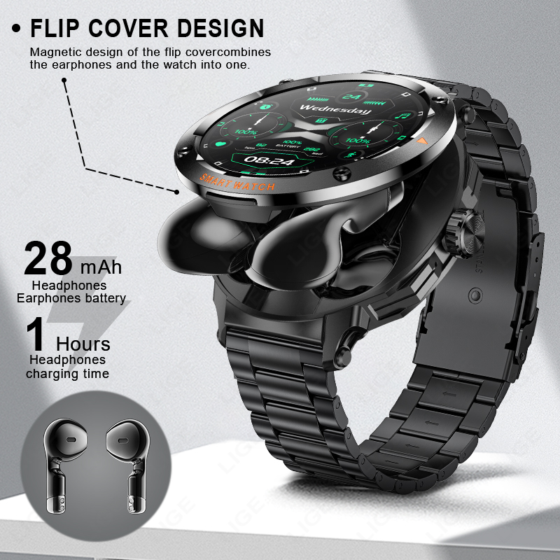 LIGE New 2 In 1 Smart Watch wi - Tws Earbuds Bluetooth 5.3 recension och pris