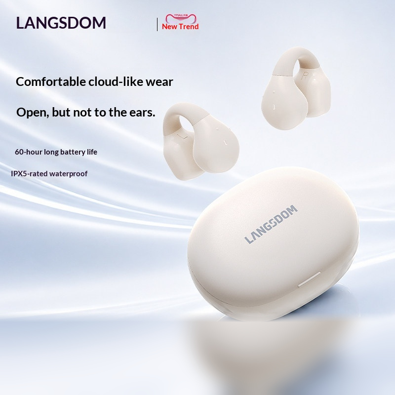 LANGSDOM TS03PRO Open Ear Clip - Bone Conduction Running Headphones recension och pris