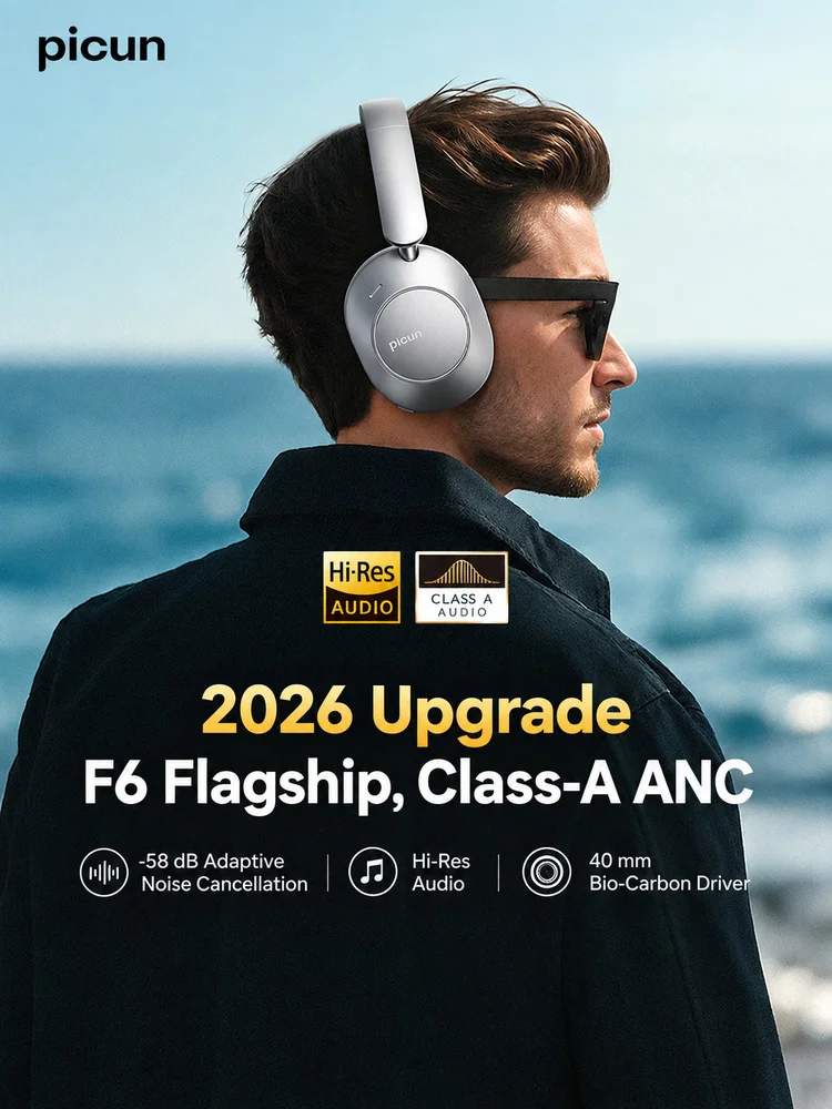 Picun F6 Over-Ear Wireless Hea - Anc Wireless Over Ear Headphones recension och pris