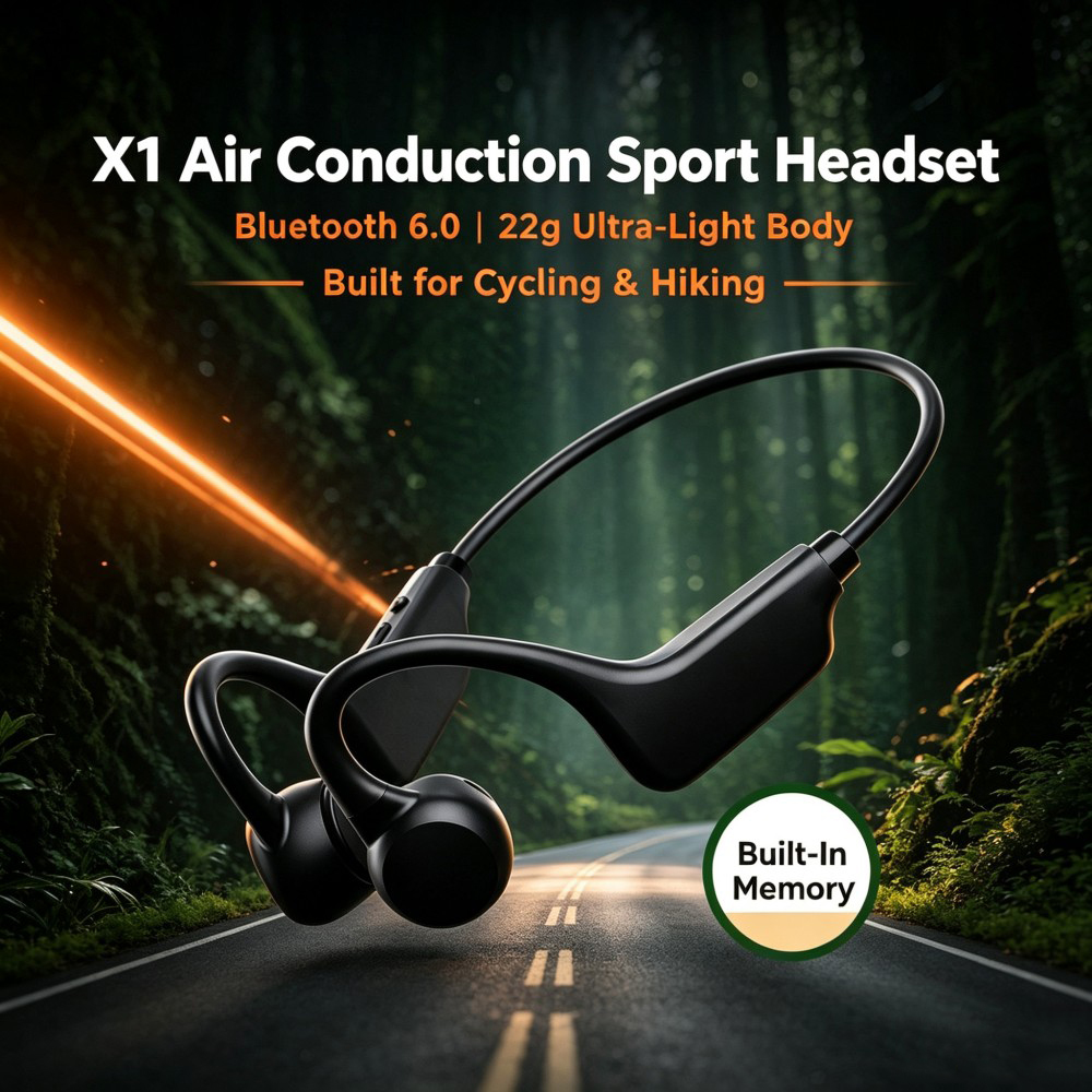 KEBIDUMEI Bluetooth 6.0 Air Co - Open Ear Air Conduction Headphones recension och pris