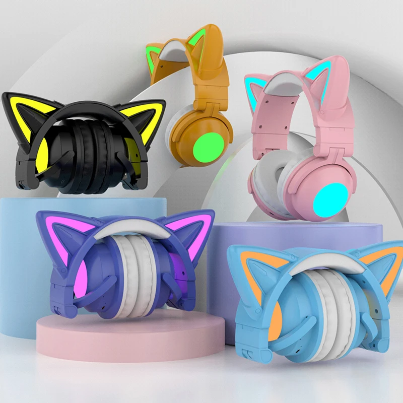 ZW068 Bluetooth Headphones LED - Cat Ear Bluetooth Headset Led recension och pris