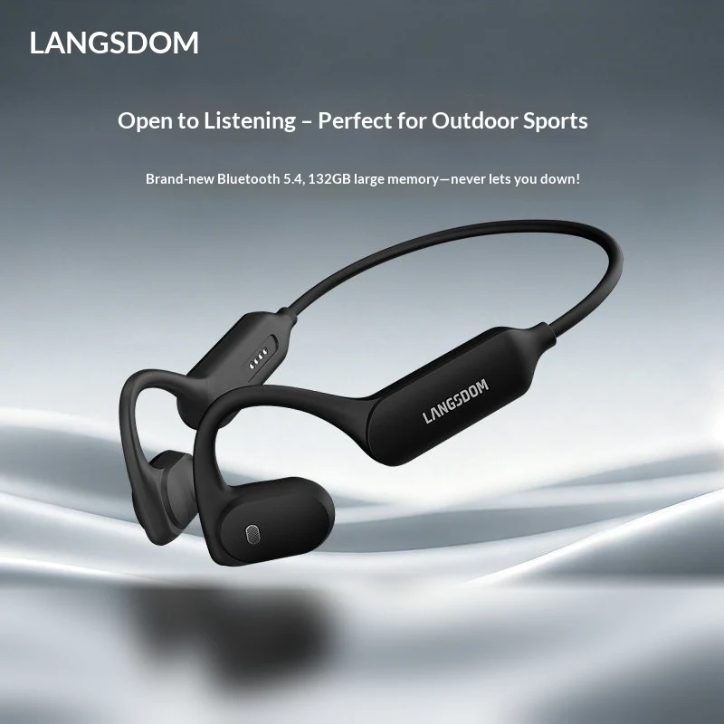 LANGSDOM AirWave Open Ear Blue - Bone Conduction Running Headphones recension och pris