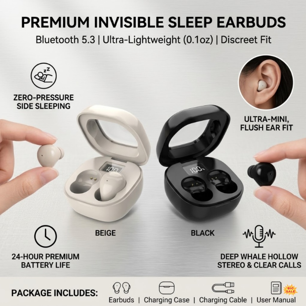 Ultra-Small TWS Wireless Earph - Sleep Mask Headphones Bluetooth recension och pris