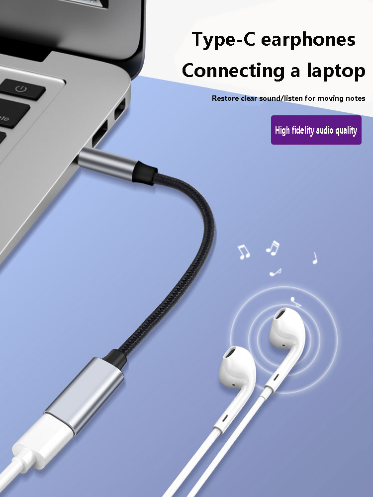 3.5mm Male to Type-C Aux Audio - Type C Wired Earphones With Mic recension och pris