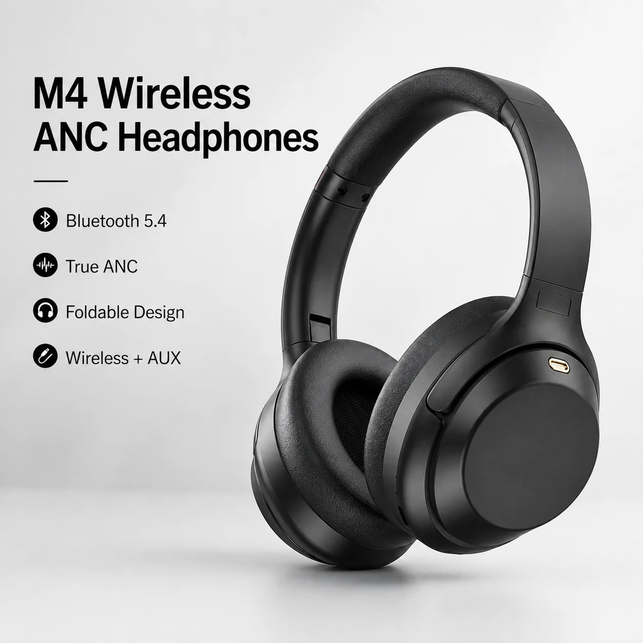 Gaming Headset Bluetooth Headp - Anc Wireless Over Ear Headphones recension och pris