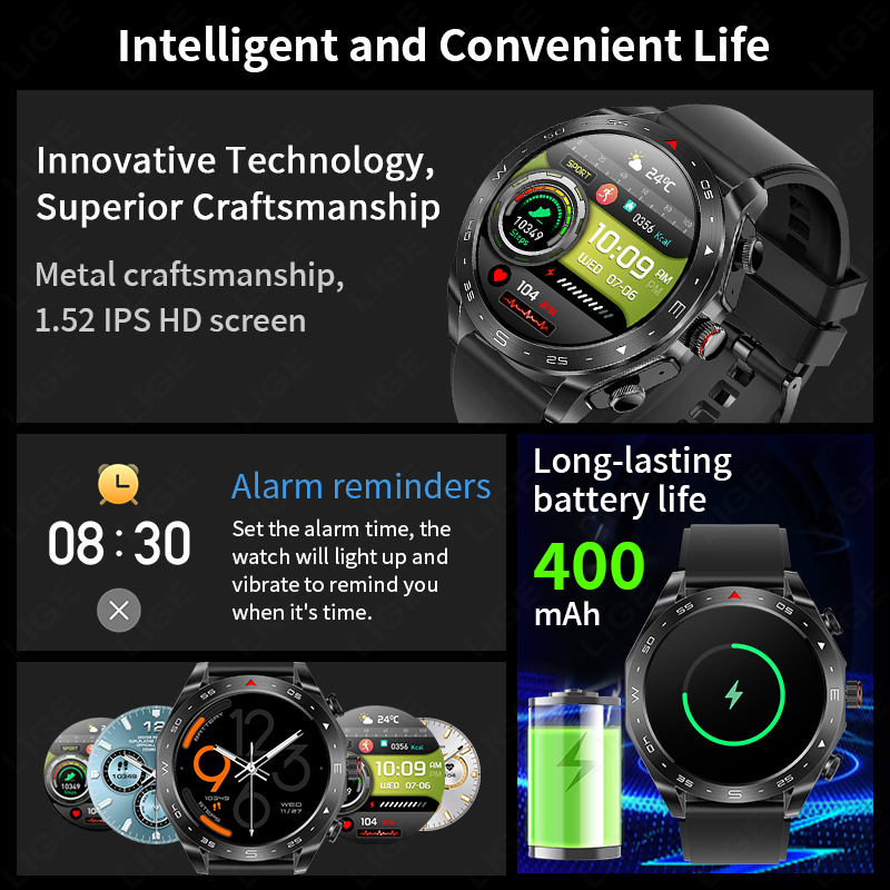 LIGE TWS 2‑in‑1 Smart Watch wi - Sleep Mask Headphones Bluetooth recension och pris