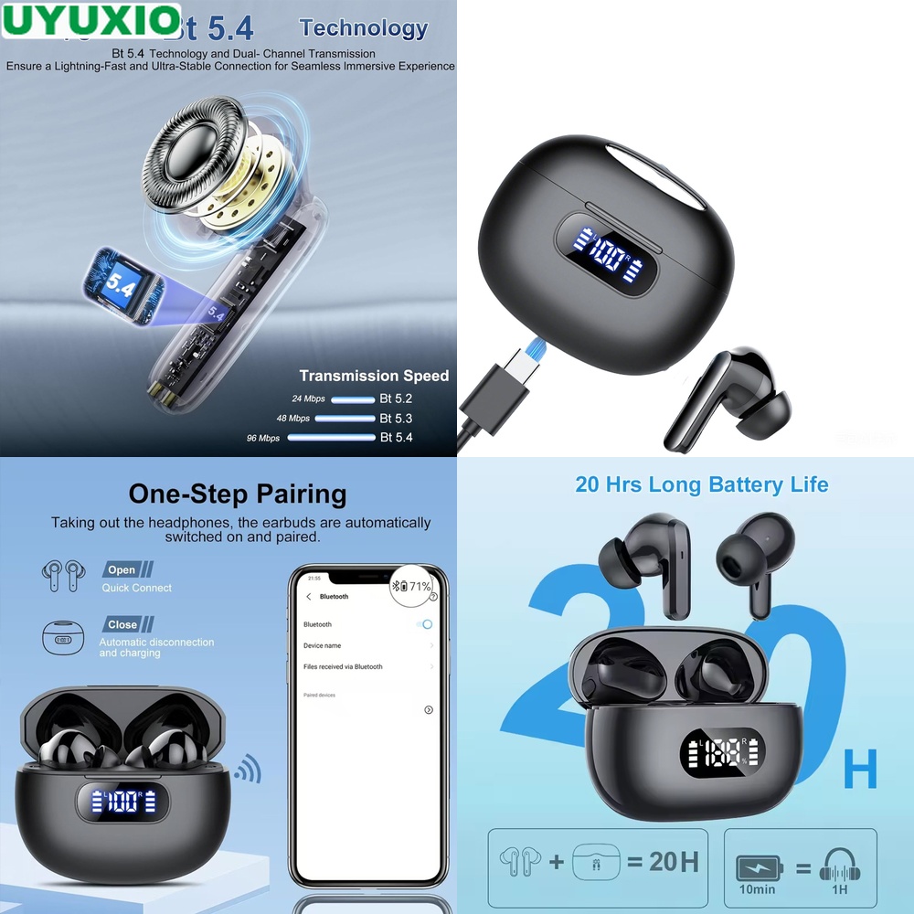 HiFi Stereo Wireless Earbuds w - Bone Conduction Running Headphones recension och pris