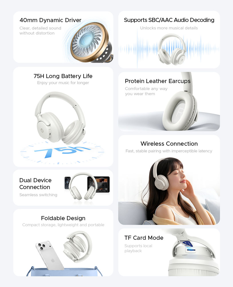 ORICO Wireless Over-Ear Blueto - Anc Wireless Over Ear Headphones recension och pris