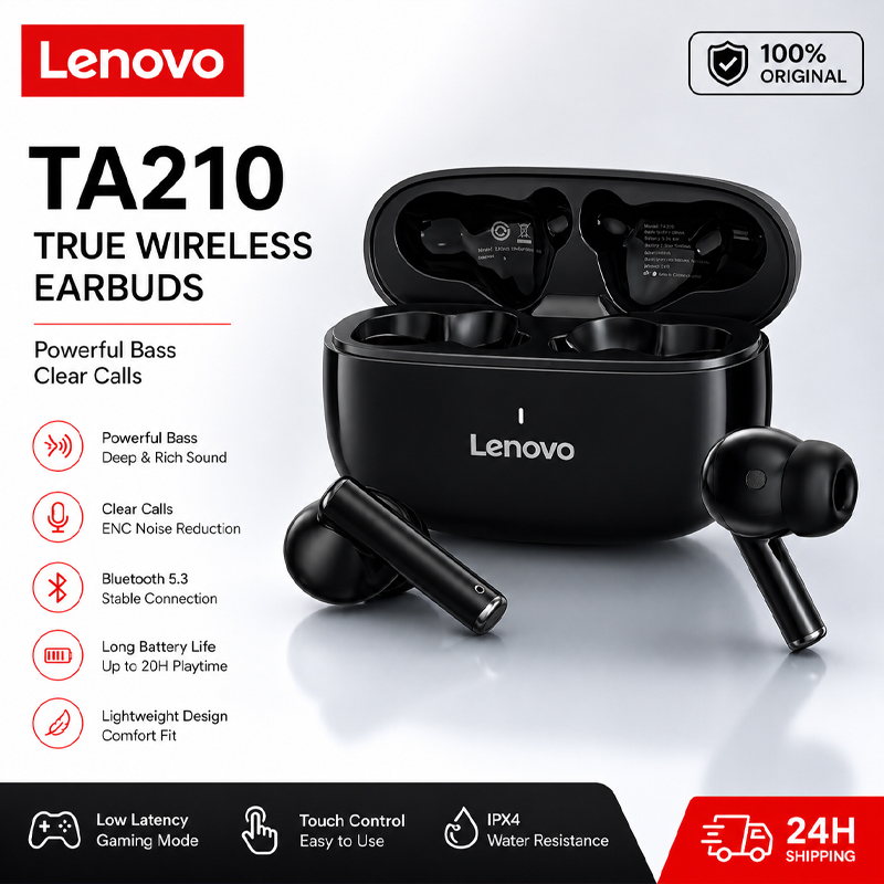 Lenovo TA210 Bluetooth Wireles - Anc Wireless Over Ear Headphones recension och pris