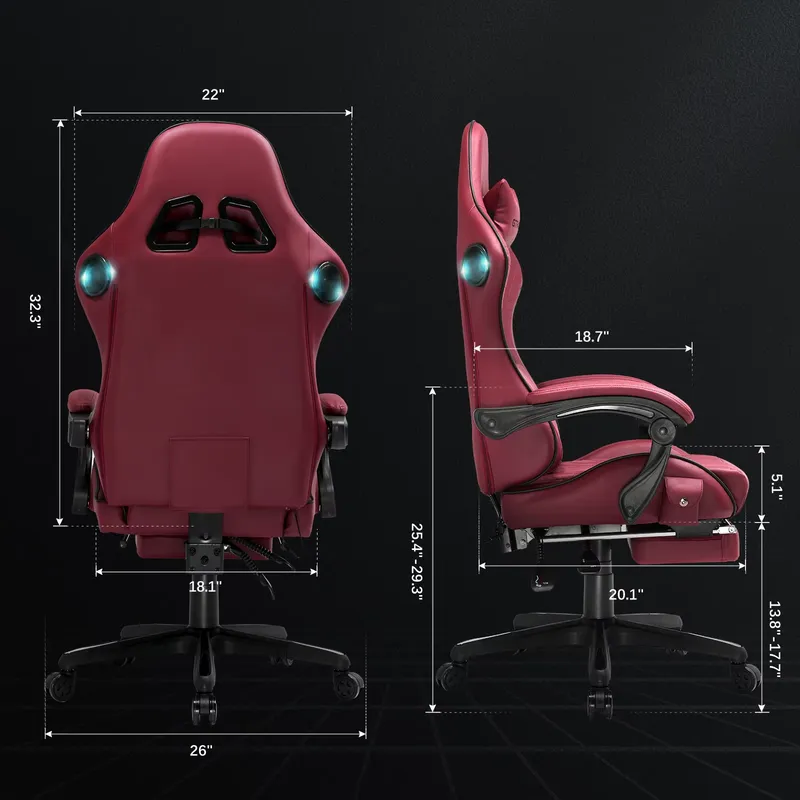 GTPLAYER Gaming Chair with Spe - Speakers recension och pris