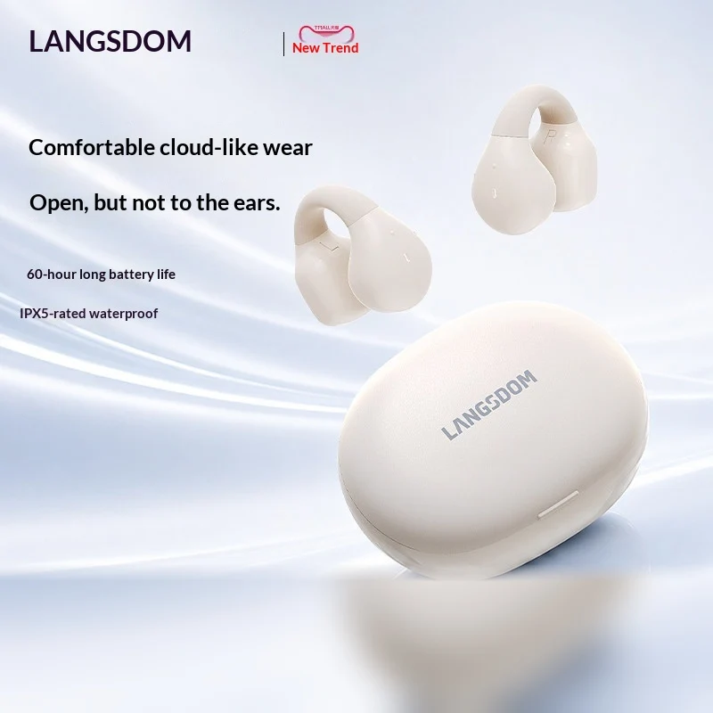LANGSDOM TS03PRO Open Ear Clip - Bone Conduction Running Headphones recension och pris