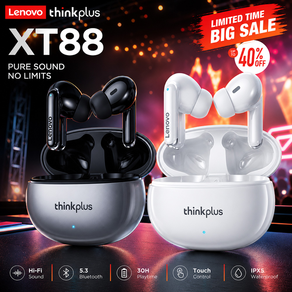 Lenovo XT88 TWS Wireless Earph - Tws Earbuds Bluetooth 5.3 recension och pris