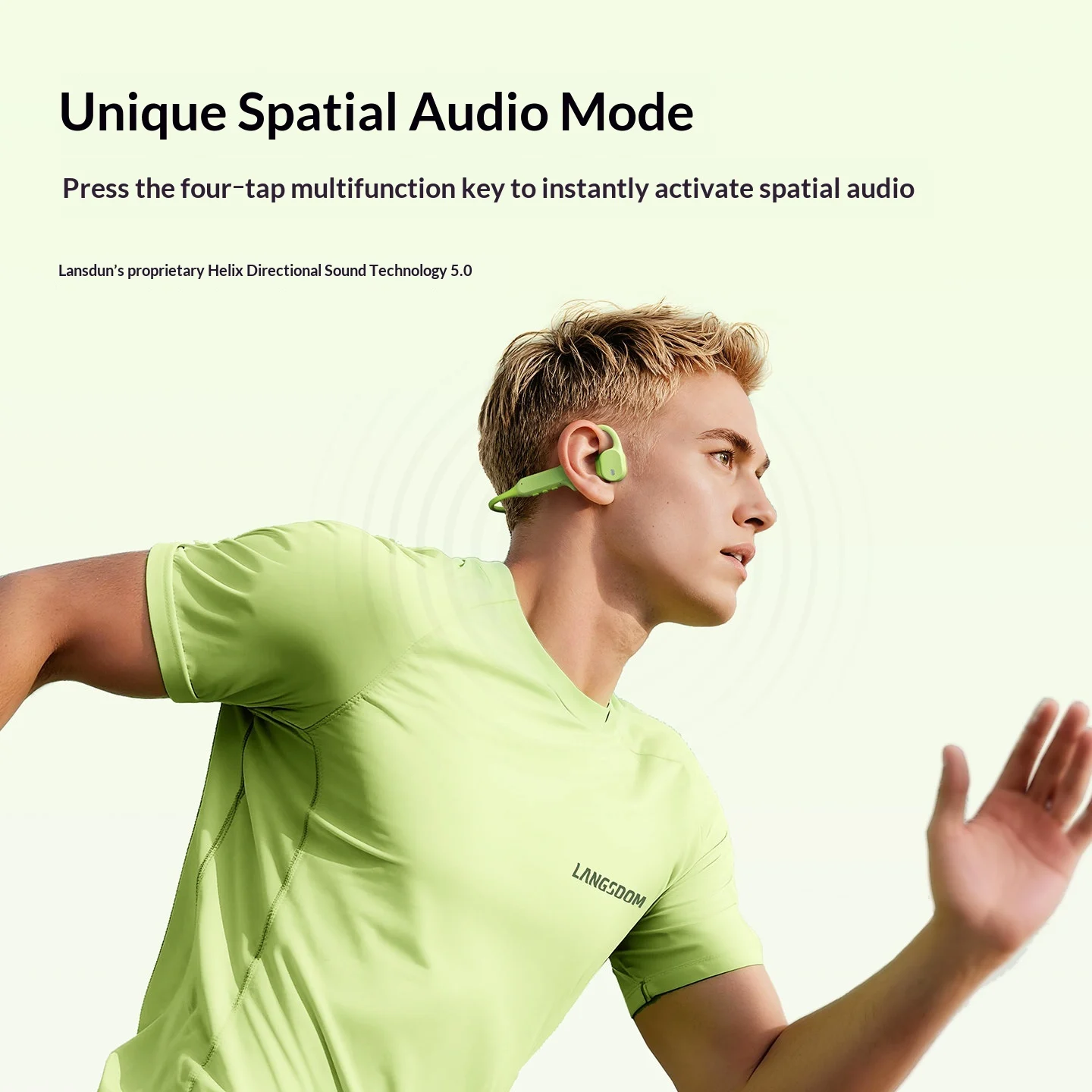 LANGSDOM AirWave Max Open Ear  - Bone Conduction Running Headphones recension och pris