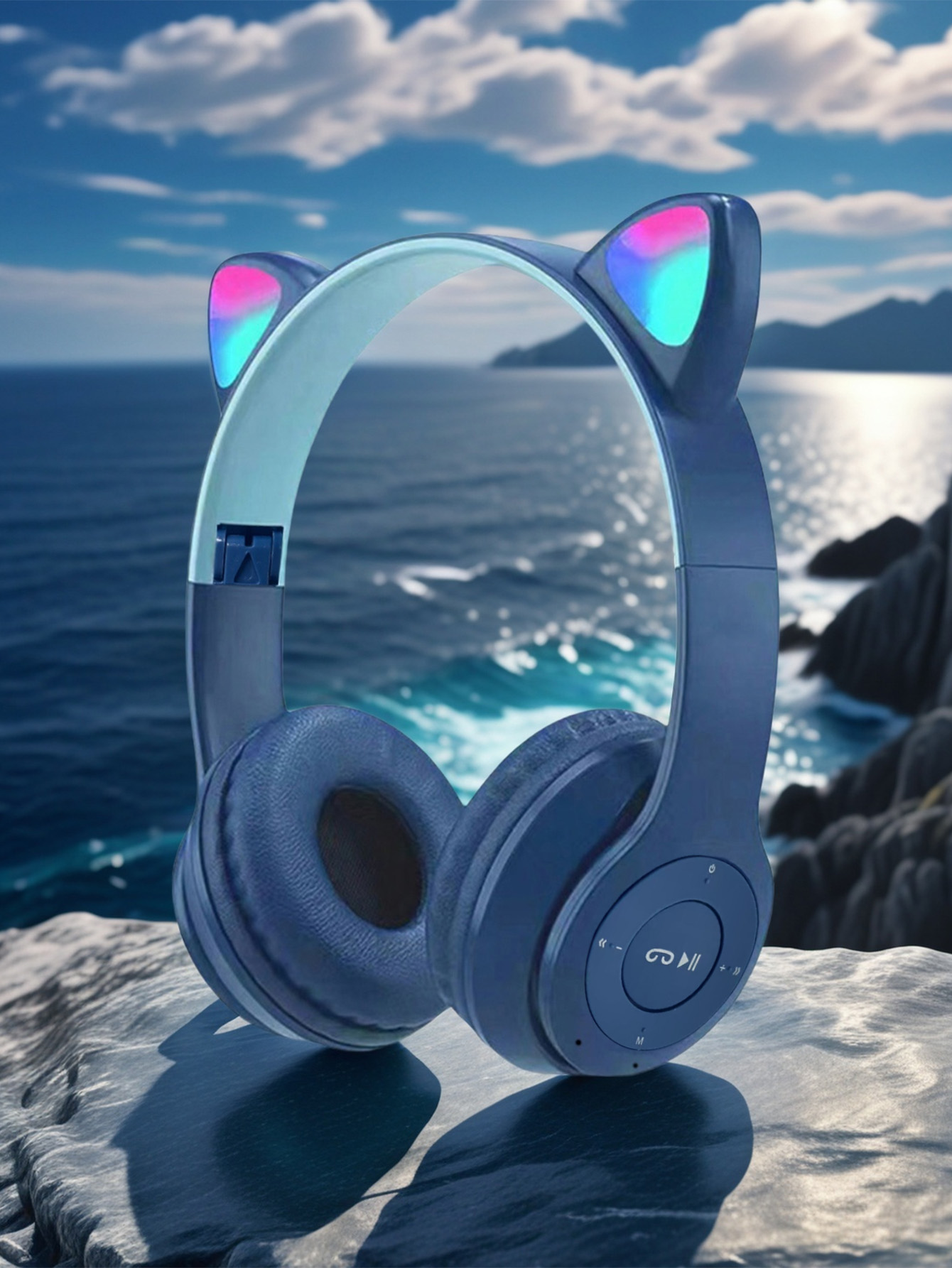 P47M Cat Ear Headphones,RGB Co - Cat Ear Bluetooth Headset Led recension och pris